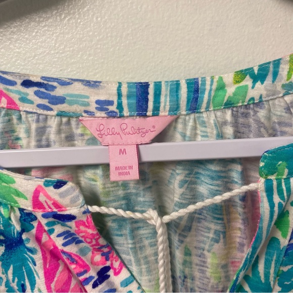Lilly Pulitzer EUC Salt In The Air Del Lago Tunic Top Size Medium - Picture 3 of 6